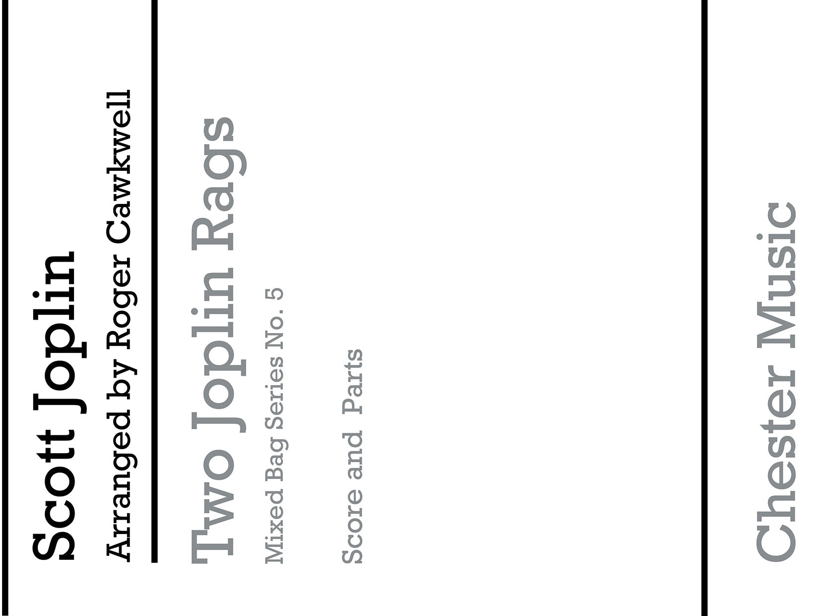 Two Rags de Scott Joplin, Partition + parties pour ensemble à vent