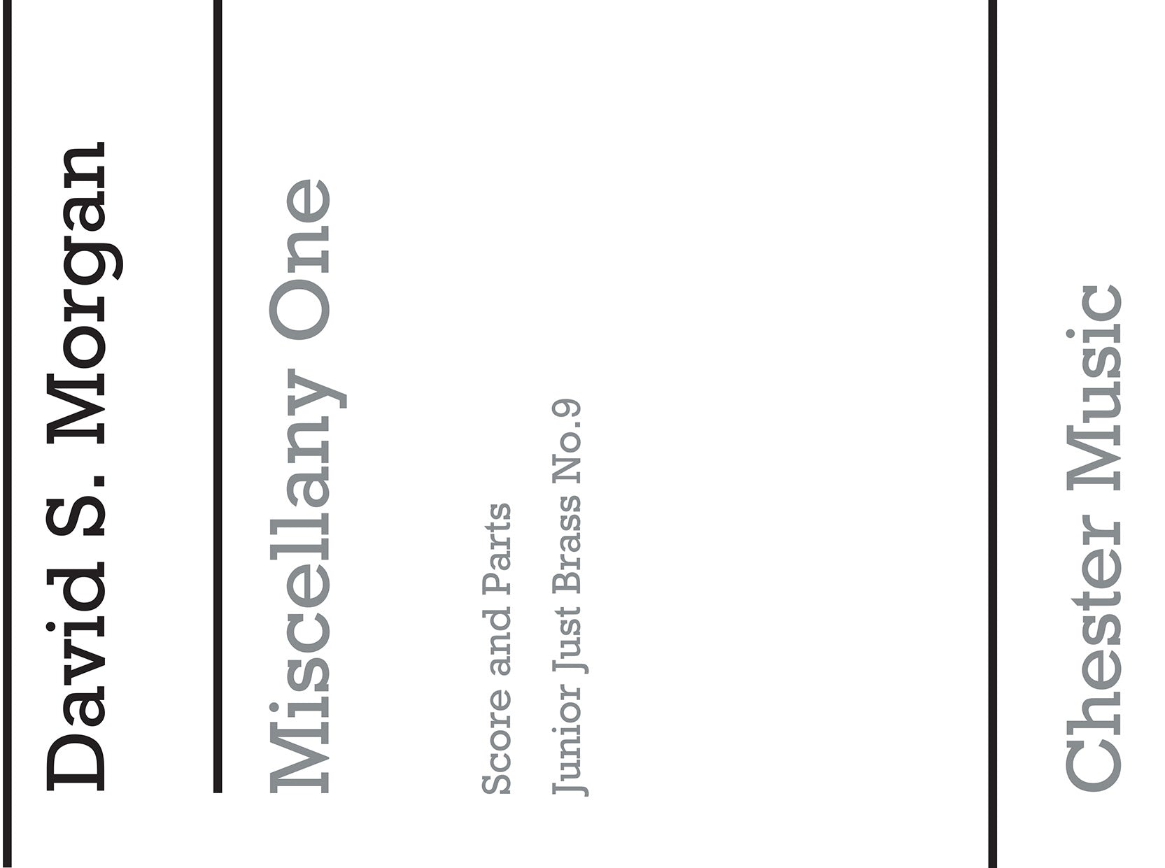 Miscellany One de David S. Morgan, Partition + parties pour ensemble de cuivres