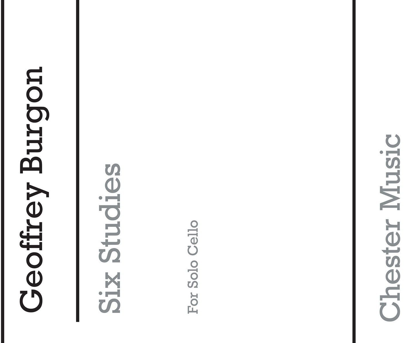Six Studies For Cello de Geoffrey Burgon, Livre pour violoncelle