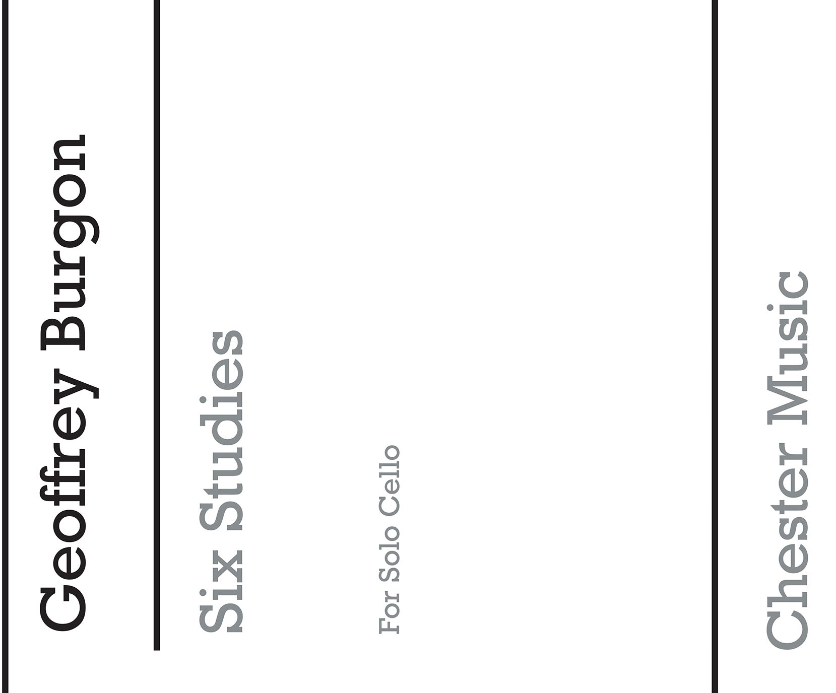 Six Studies For Cello de Geoffrey Burgon, Livre pour violoncelle