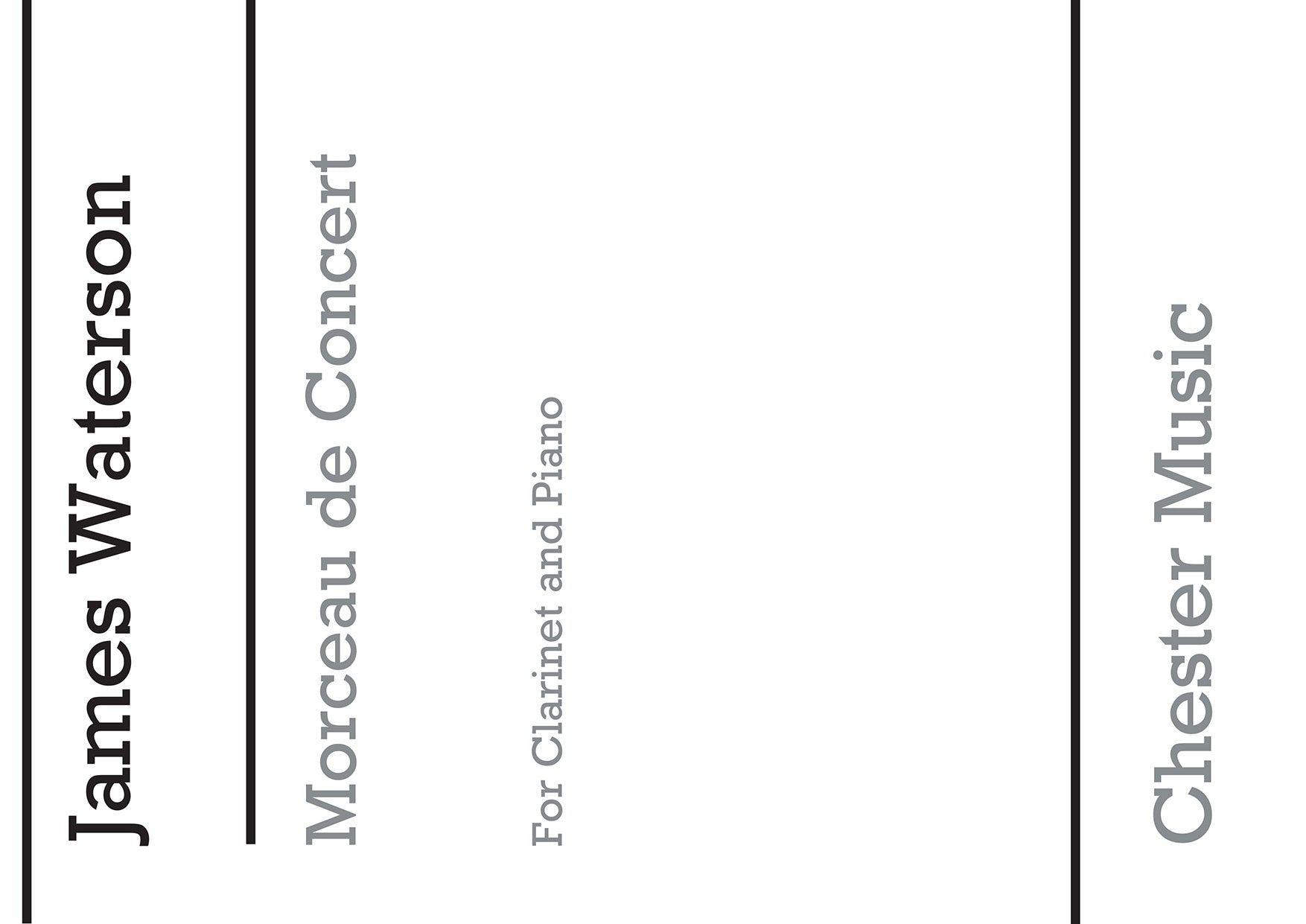 Morceau De Concert For Clarinet And Piano de James Waterson, Livre pour clarinette et Piano