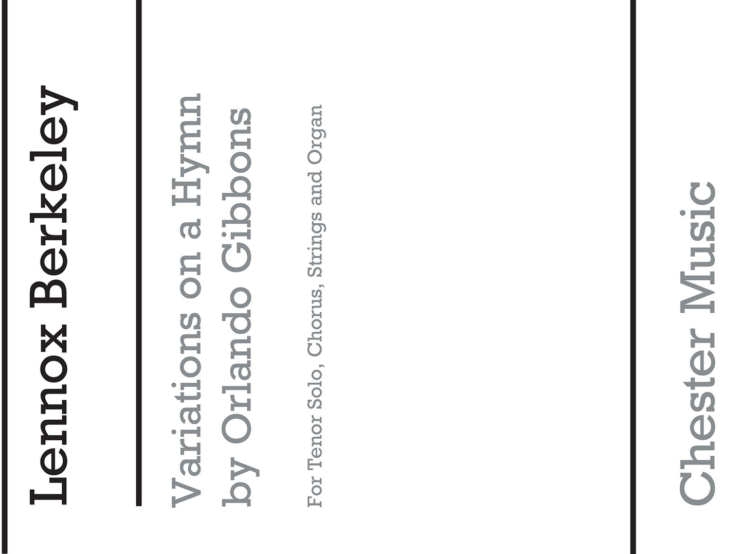Variations On A Hymn By Gibbons Op.35 de Lennox Berkeley, Partition chorale pour tenor and SATB