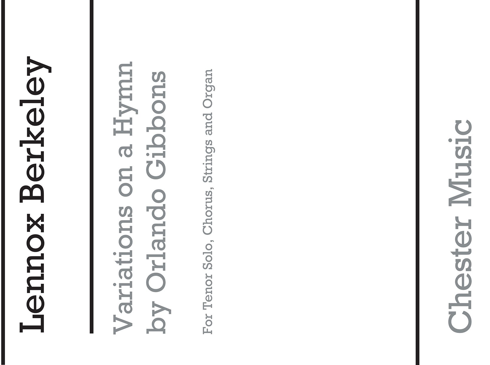 Variations On A Hymn By Gibbons Op.35 de Lennox Berkeley, Partition chorale pour tenor and SATB
