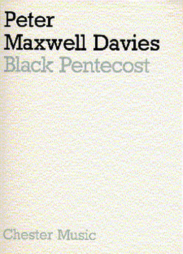 Black Pentecost de Peter Maxwell Davies, Livre pour mezzo-soprano et Voix de baryton et Orchestre