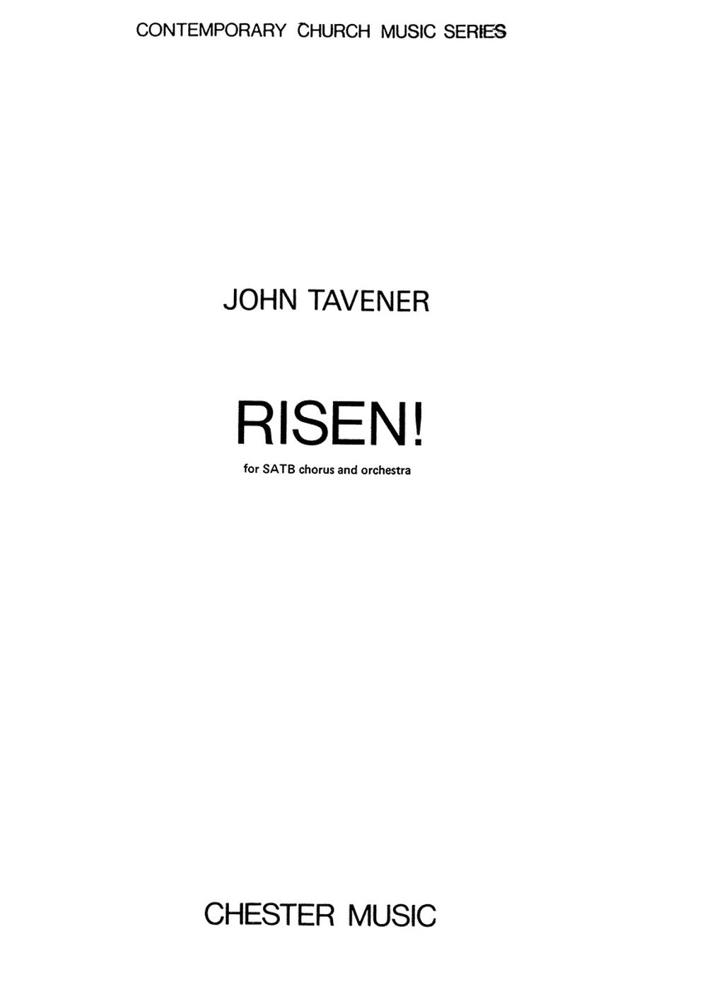 Risen! de John Tavener, Partition chorale pour sATB et Piano