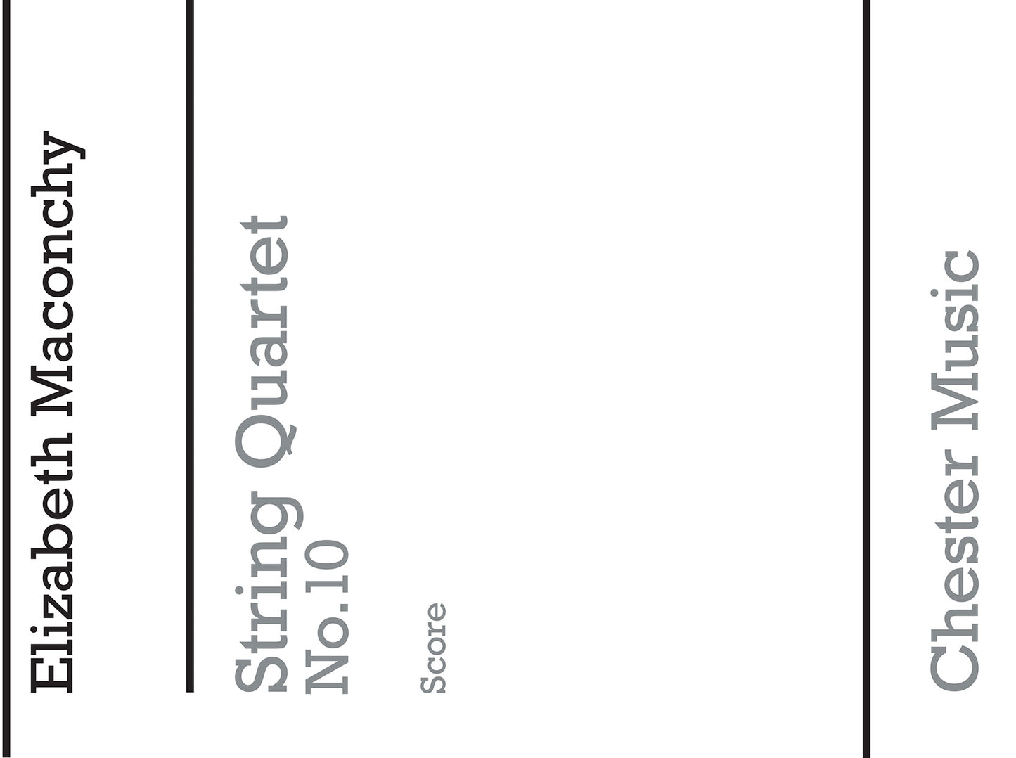 String Quartet No.10 de Elizabeth Maconchy, Partition pour quatuor à cordes