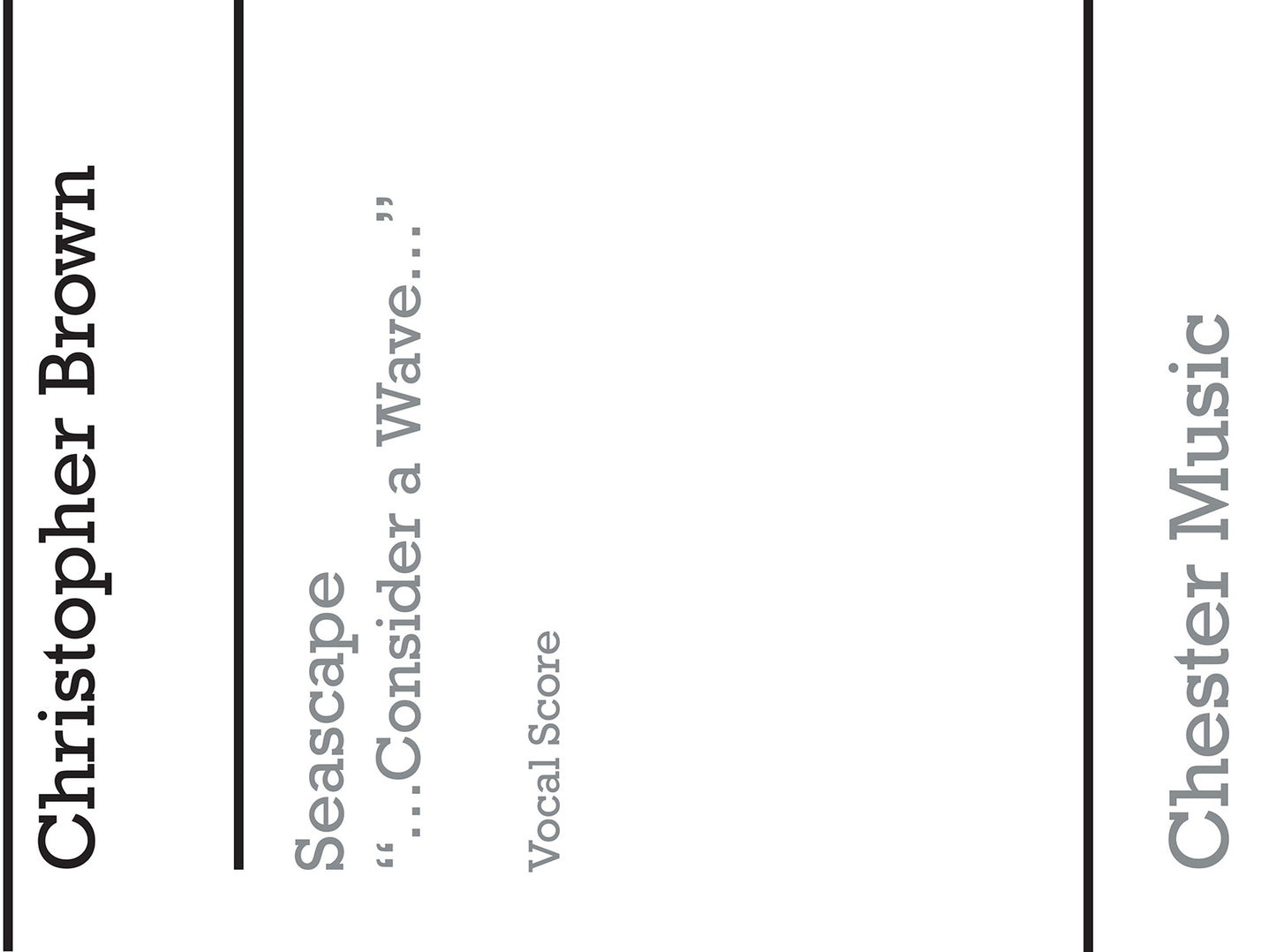 Seascape de Christopher Brown, Partie séparée pour soprano et Voix de baryton et SATB et Instruments à vent (cuivres)
