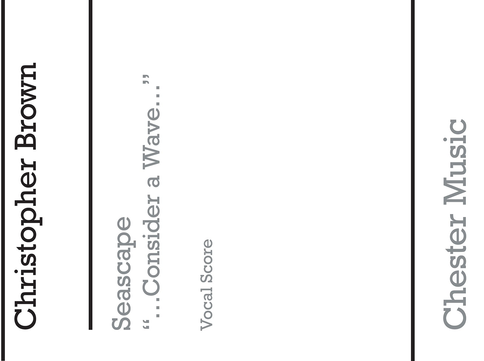 Seascape de Christopher Brown, Partie séparée pour soprano et Voix de baryton et SATB et Instruments à vent (cuivres)