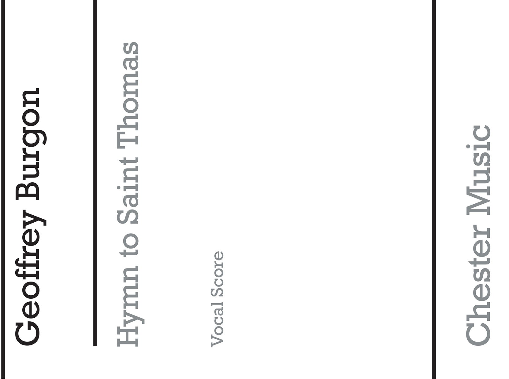 Hymn To St Thomas Of Hereford de Geoffrey Burgon, Partition chorale pour sATB et Orchestre