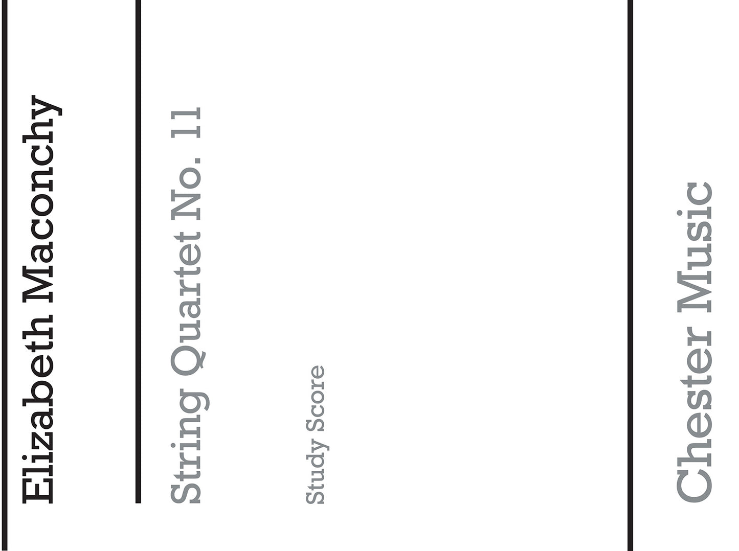 String Quartet No.11 de Elizabeth Maconchy, Partition d'étude pour quatuor à cordes