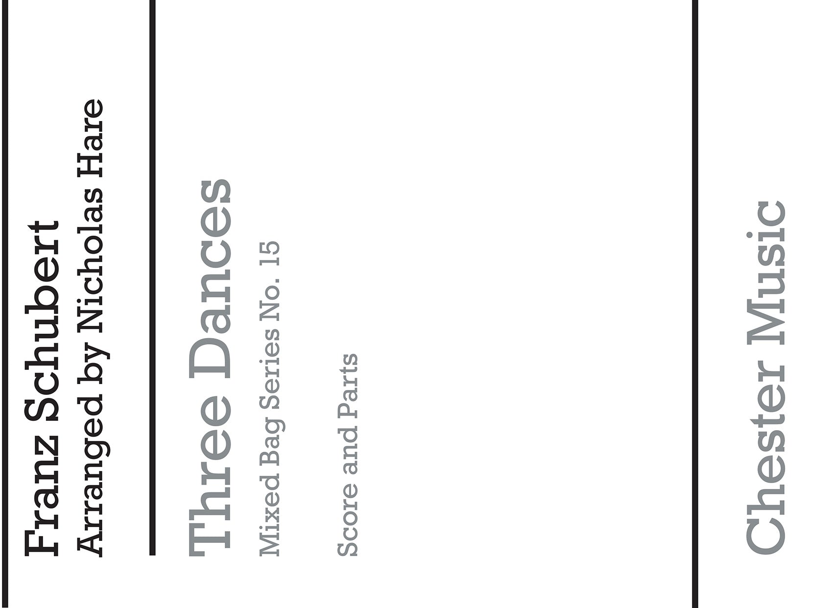 Three Dances de Franz Schubert, Partition + parties pour ensemble à vent