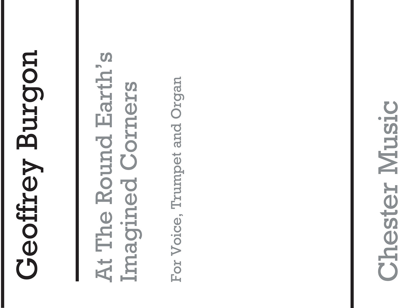 At The Round Earth's Imagined Corners de Geoffrey Burgon, Partition pour soprano et Trompette et Orgue