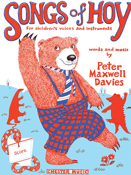 Songs Of Hoy Score de Peter Maxwell Davies, Partition pour voix et Flûte à bec et Accompagnement de piano et Guitare