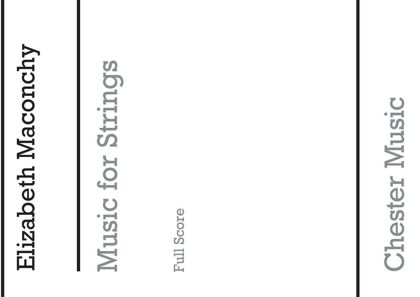 Music For Strings de Elizabeth Maconchy, Partition pour ensemble à cordes