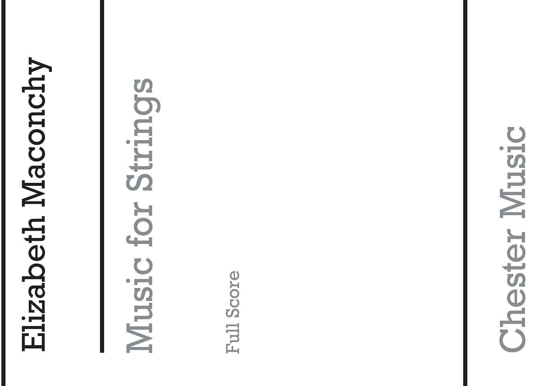 Music For Strings de Elizabeth Maconchy, Partition pour ensemble à cordes