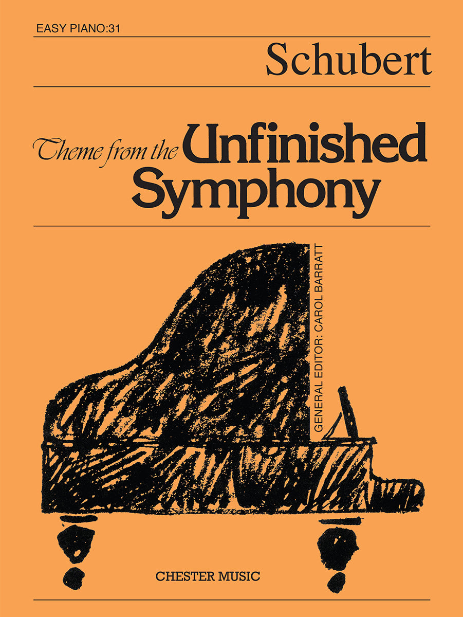 Unfinished Symphony Theme de Franz Schubert, Livre pour piano facile