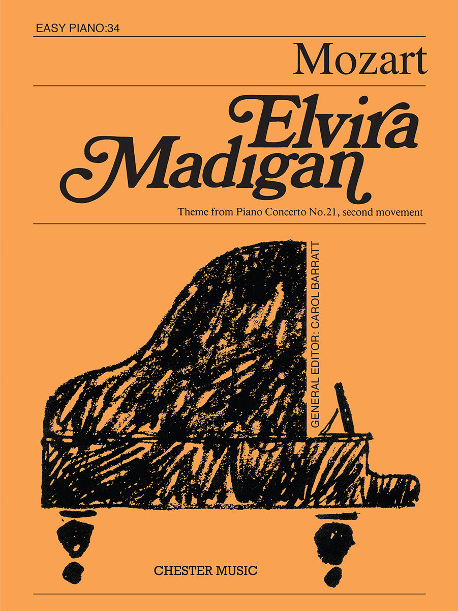 Elvira Madigan de Wolfgang Amadeus Mozart, Livre pour piano facile