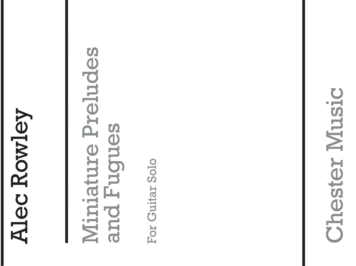 Miniature Preludes And Fugues, Livre pour guitare
