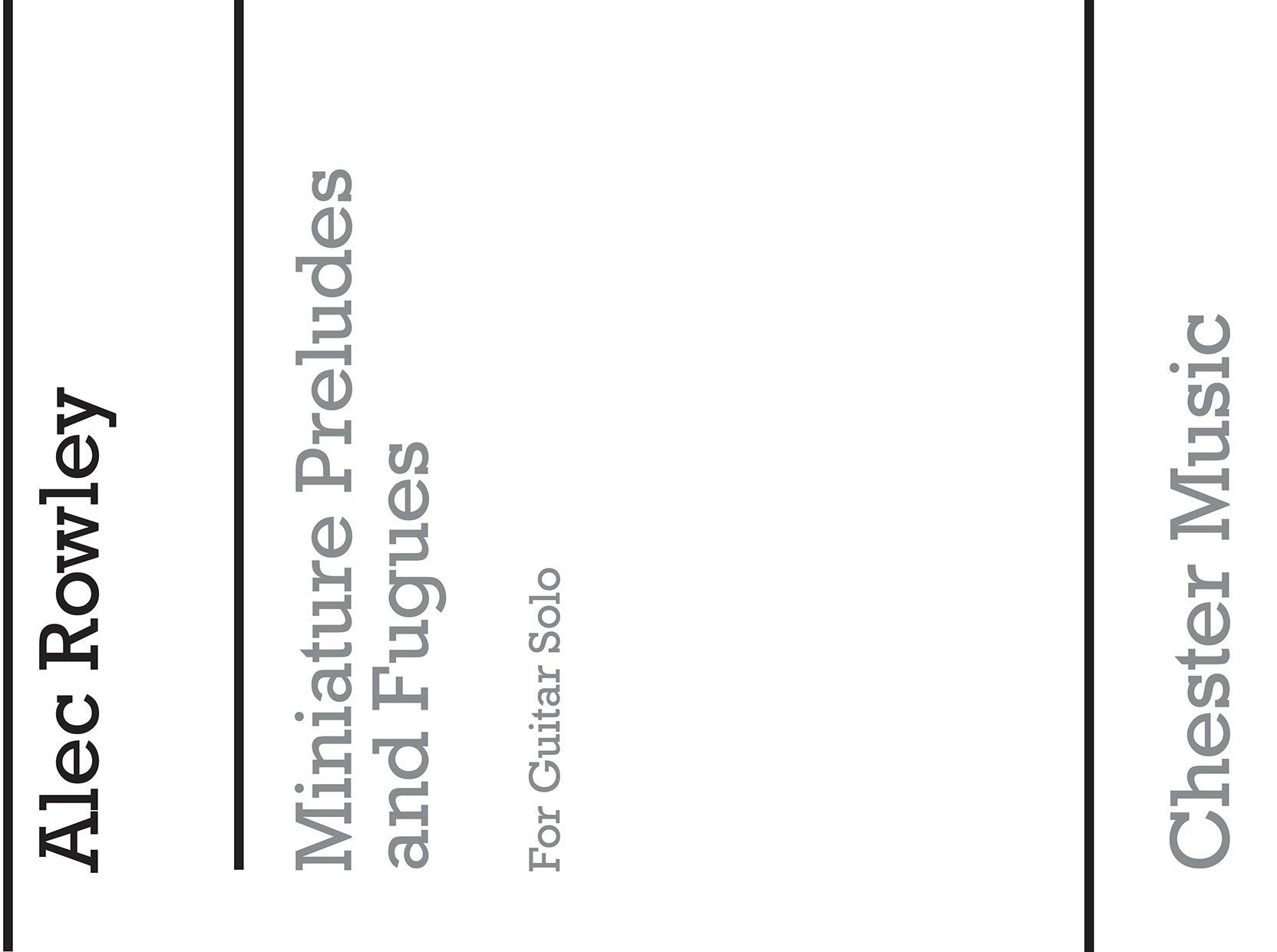 Miniature Preludes And Fugues, Livre pour guitare