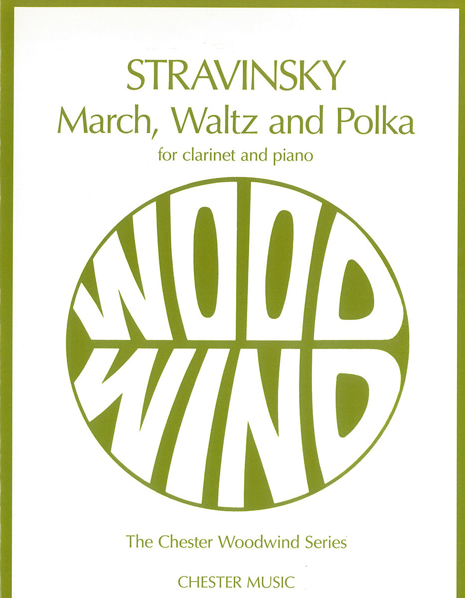 March, Waltz And Polka de Igor Stravinsky, Livre pour clarinette et Piano