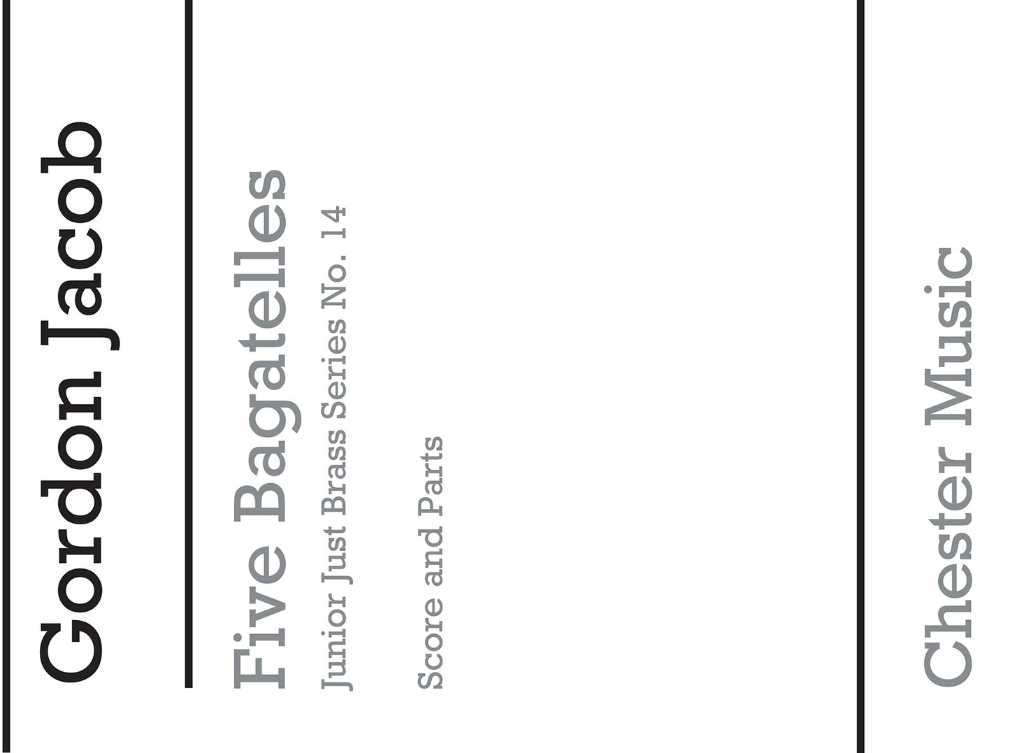 Five Bagatelles de Gordon Jacob, Partition + parties pour quatuor de cuivres