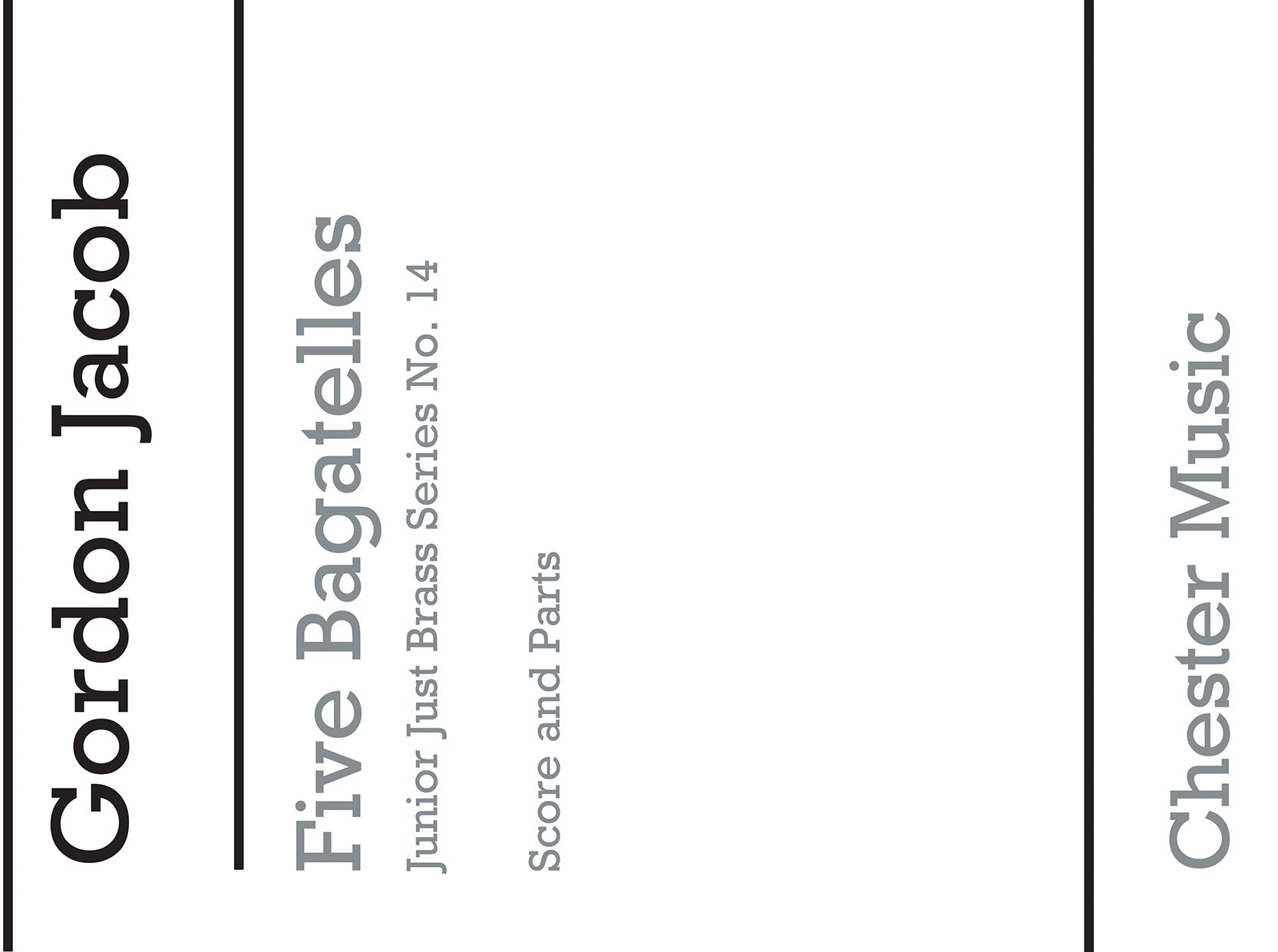 Five Bagatelles de Gordon Jacob, Partition + parties pour quatuor de cuivres