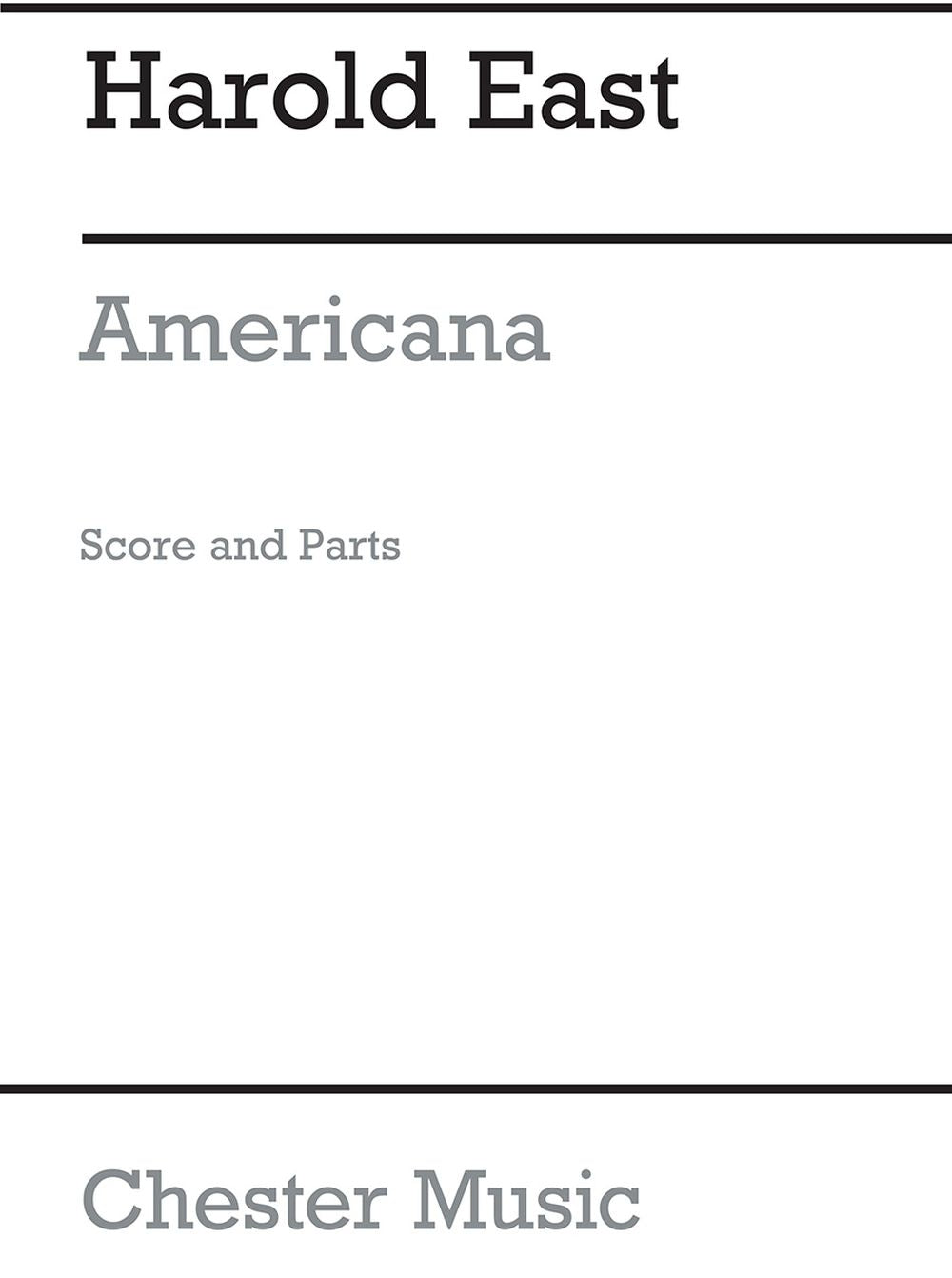 Americana de Harold East, Partition + parties pour quatuor de cuivres