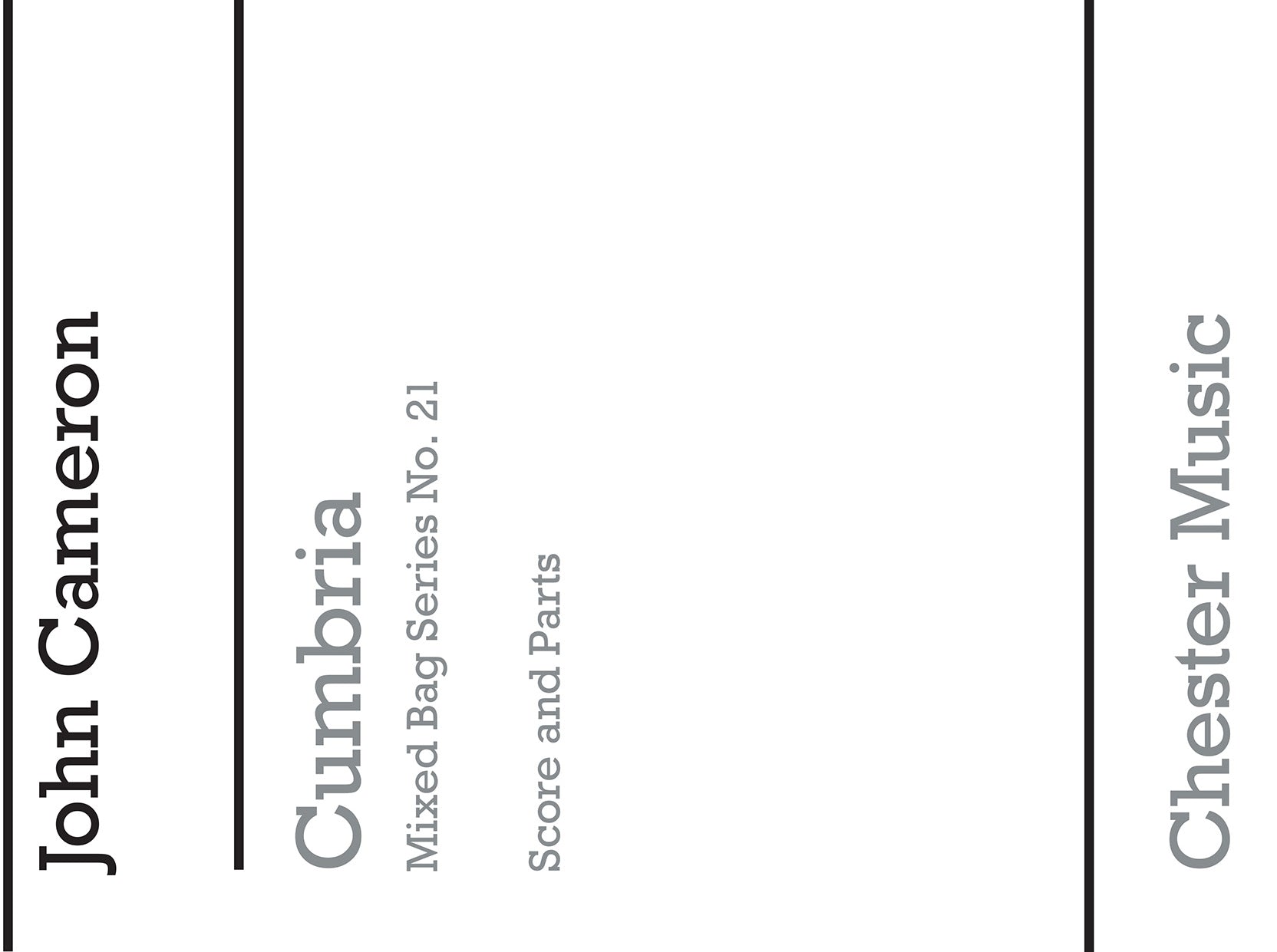 Cumbrian Suite de John Cameron, Partition + parties pour ensemble à vent