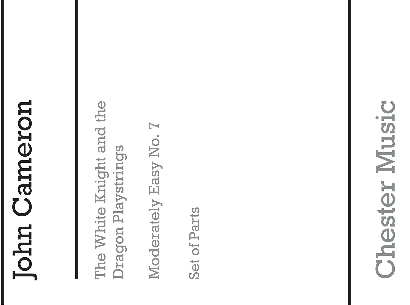 Playstrings Moderately Easy No. 7 de John Cameron, Livre pour orchestre
