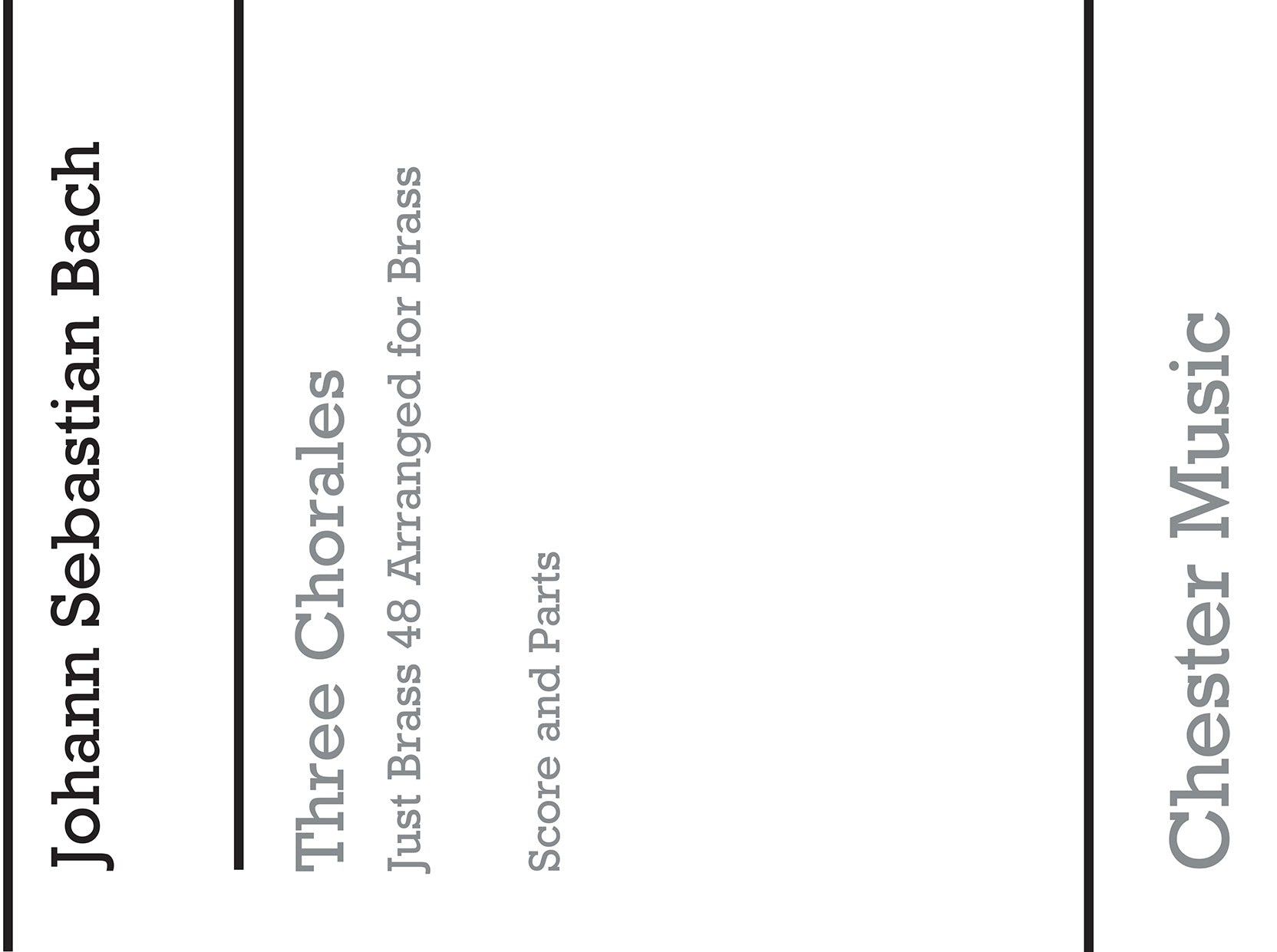 Three Chorales de Johann Sebastian Bach, Partition + parties pour ensemble de cuivres