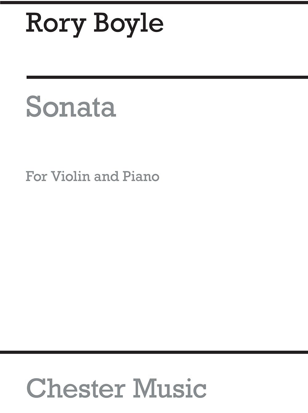 Sonata For Violin And Piano de Rory Boyle, Livre pour violon et Piano