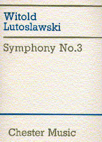 Symphony No.3 de Witold Lutoslawski, Livre pour orchestre
