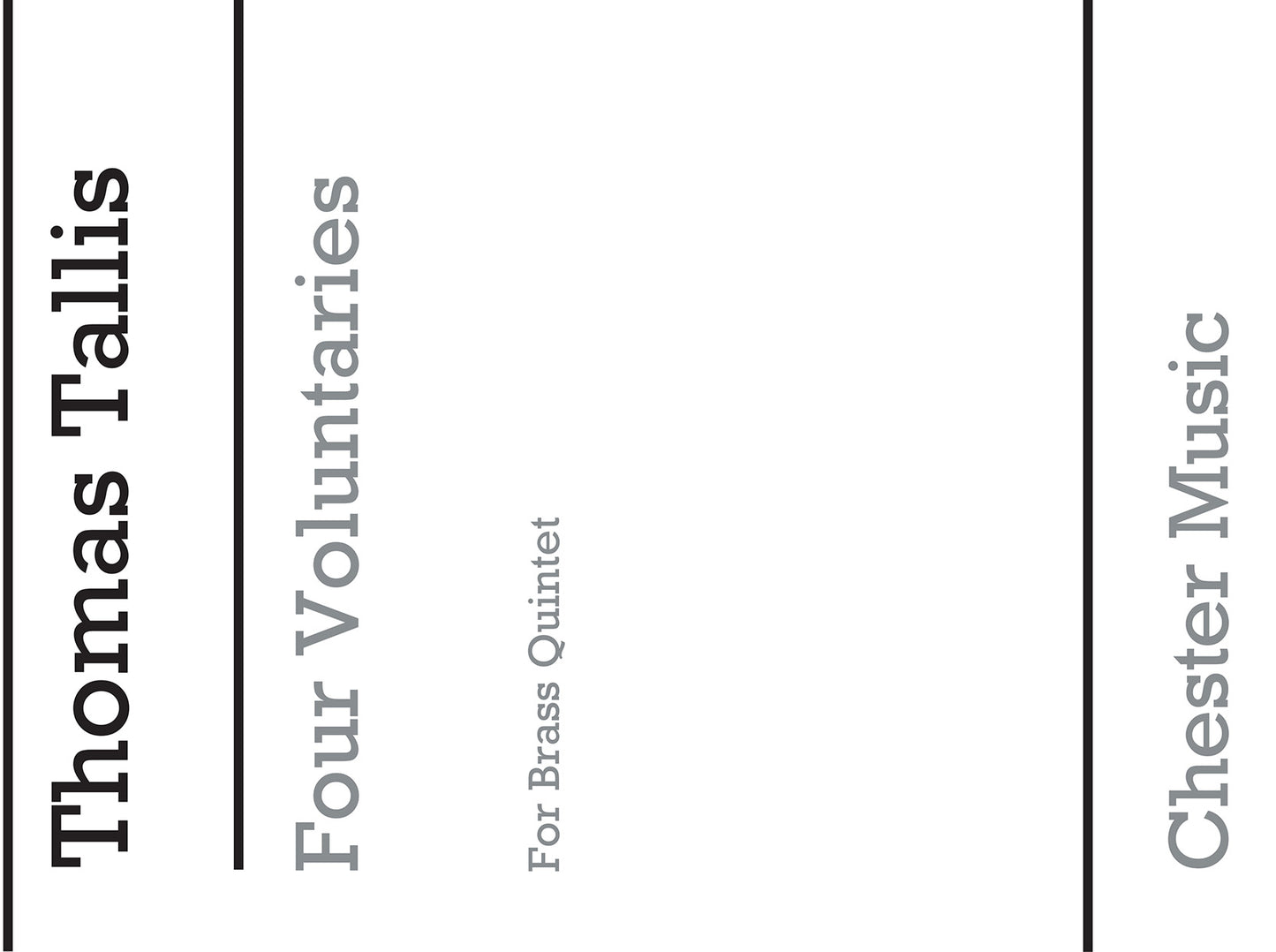 Four Voluntaries de Thomas Tallis, Partition + parties pour quintette de cuivres
