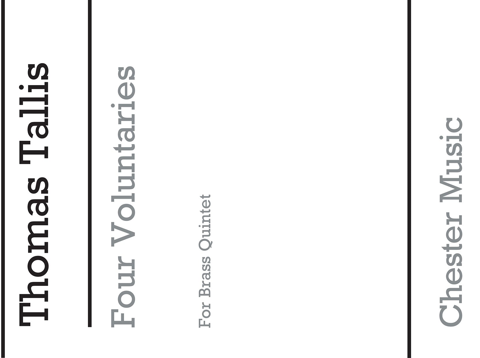Four Voluntaries de Thomas Tallis, Partition + parties pour quintette de cuivres