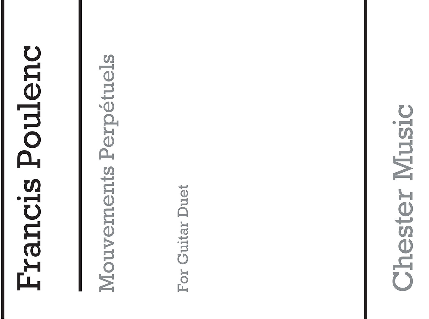 Mouvements Perpetuels for Two Guitars de Francis Poulenc, Livre pour guitare