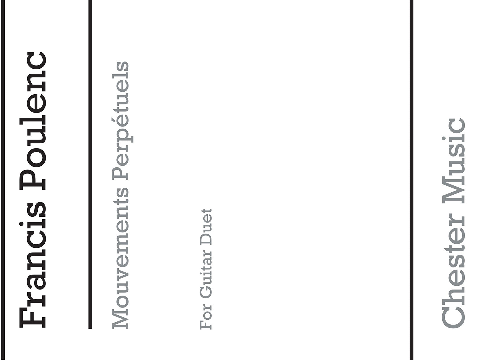 Mouvements Perpetuels for Two Guitars de Francis Poulenc, Livre pour guitare