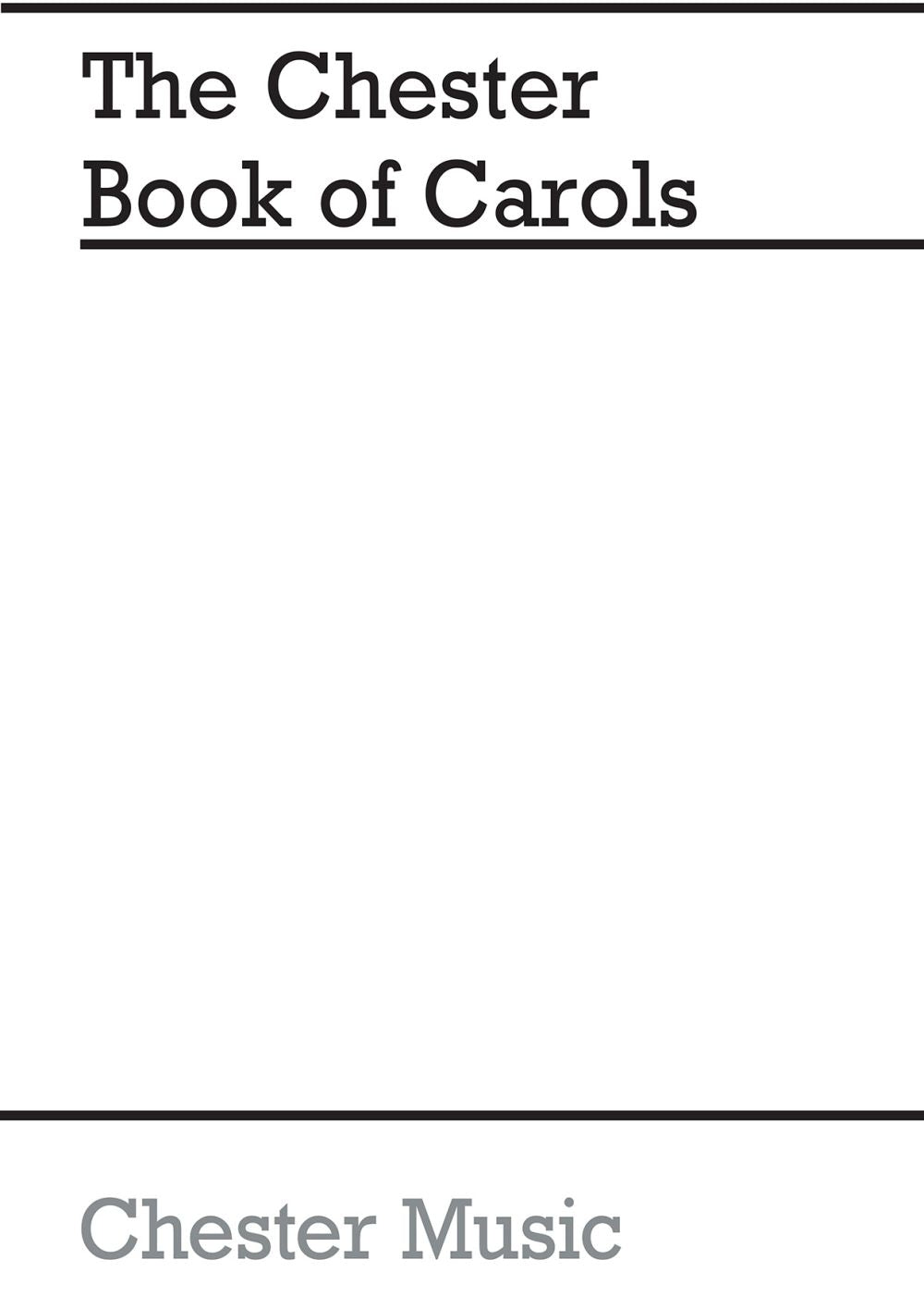 Chester Book Of Carols, Partie séparée pour sATB