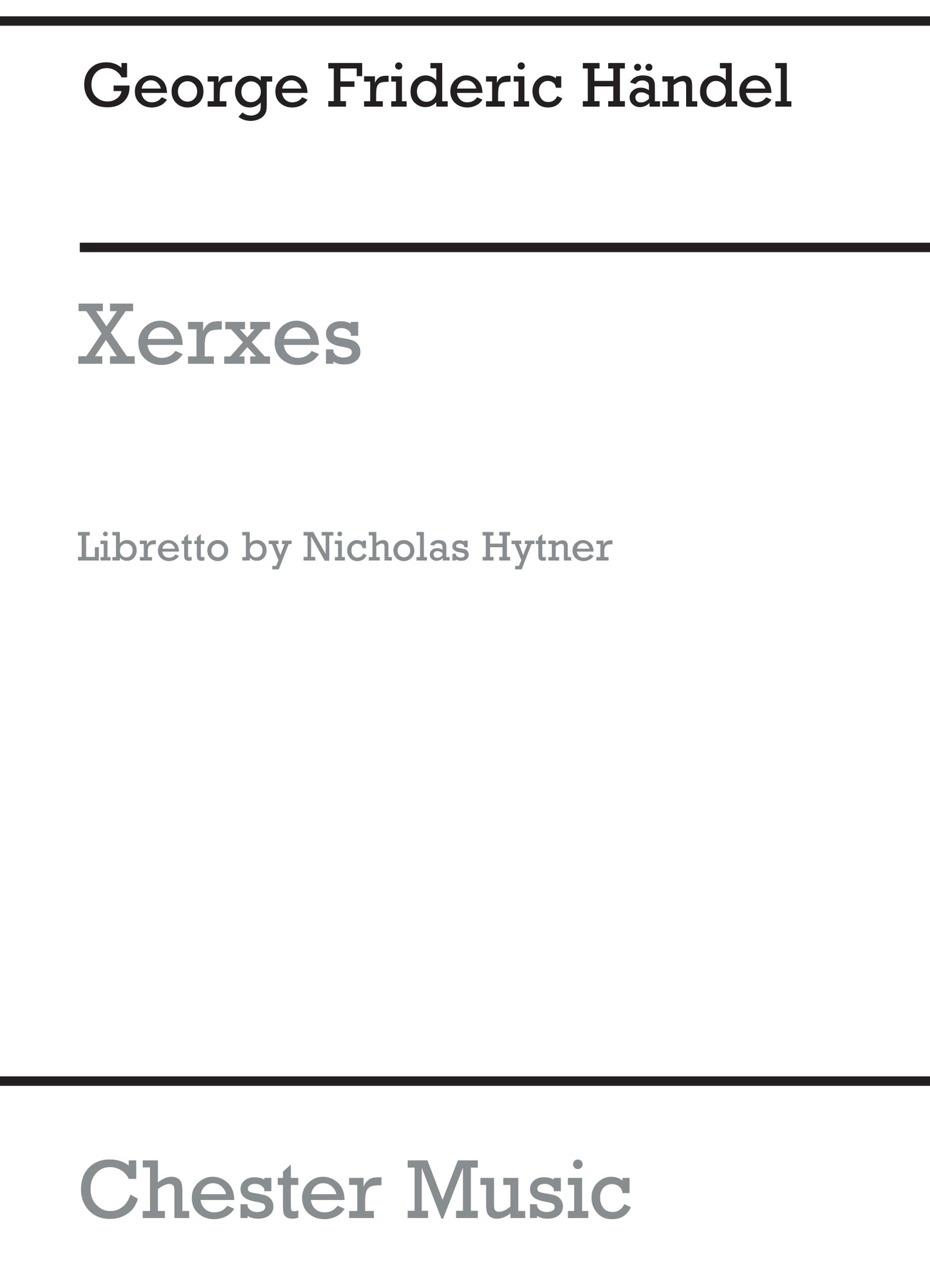 Xerxes (Libretto) de Georg Friedrich Händel, Livre pour opéra