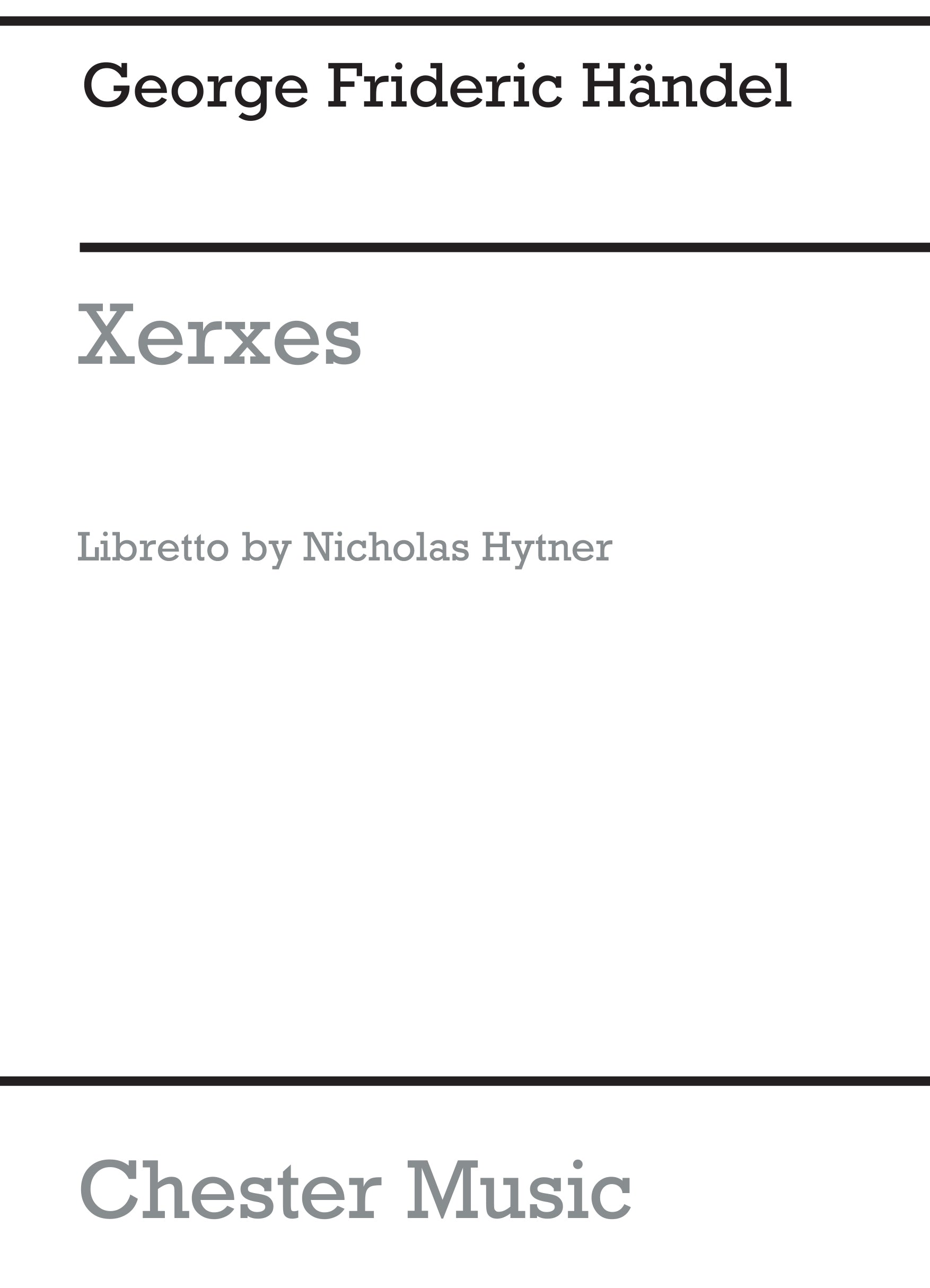 Xerxes (Libretto) de Georg Friedrich Händel, Livre pour opéra