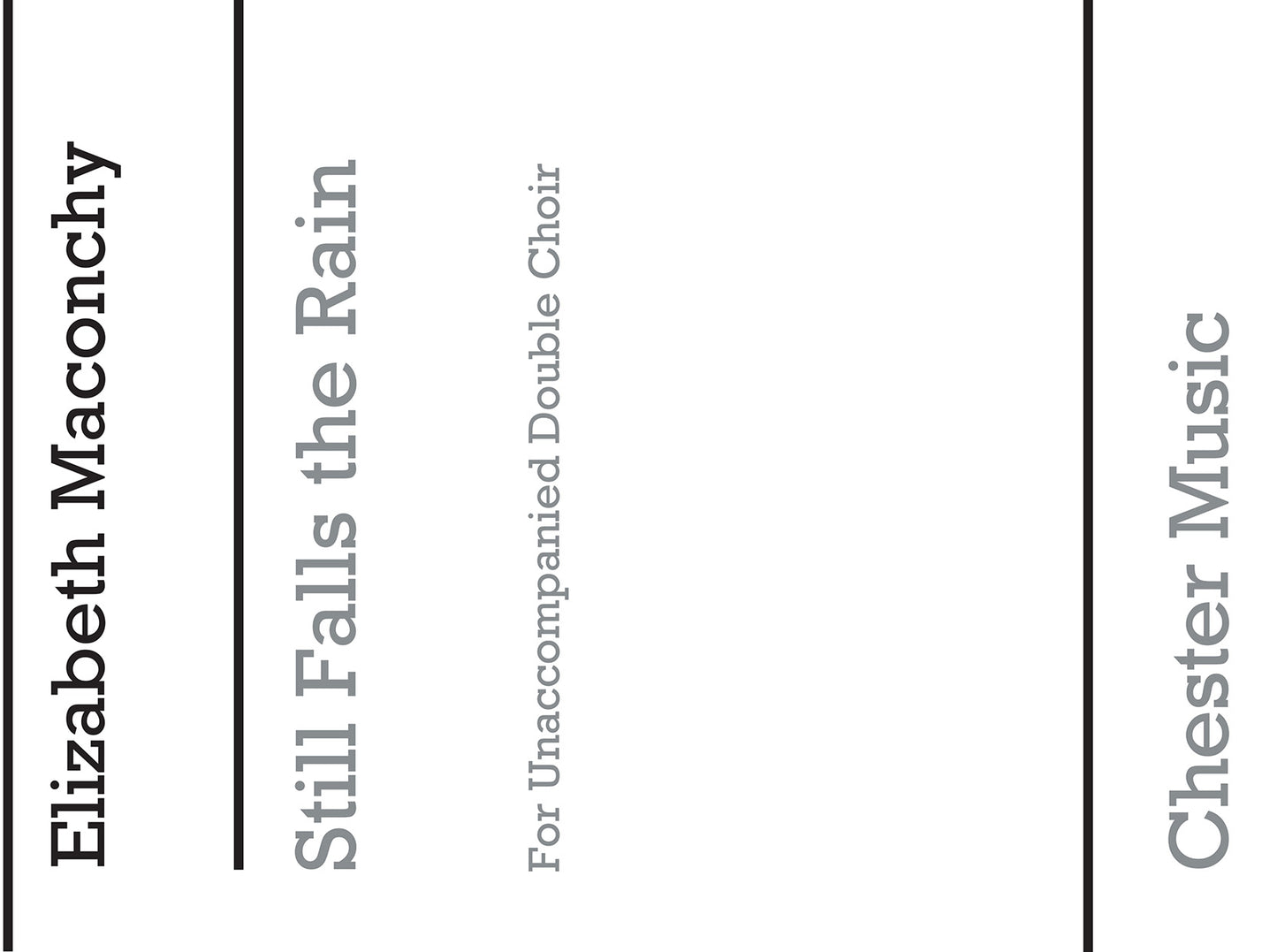 Still Falls The Rain for Double Choir de Elizabeth Maconchy, Partition chorale pour sATB