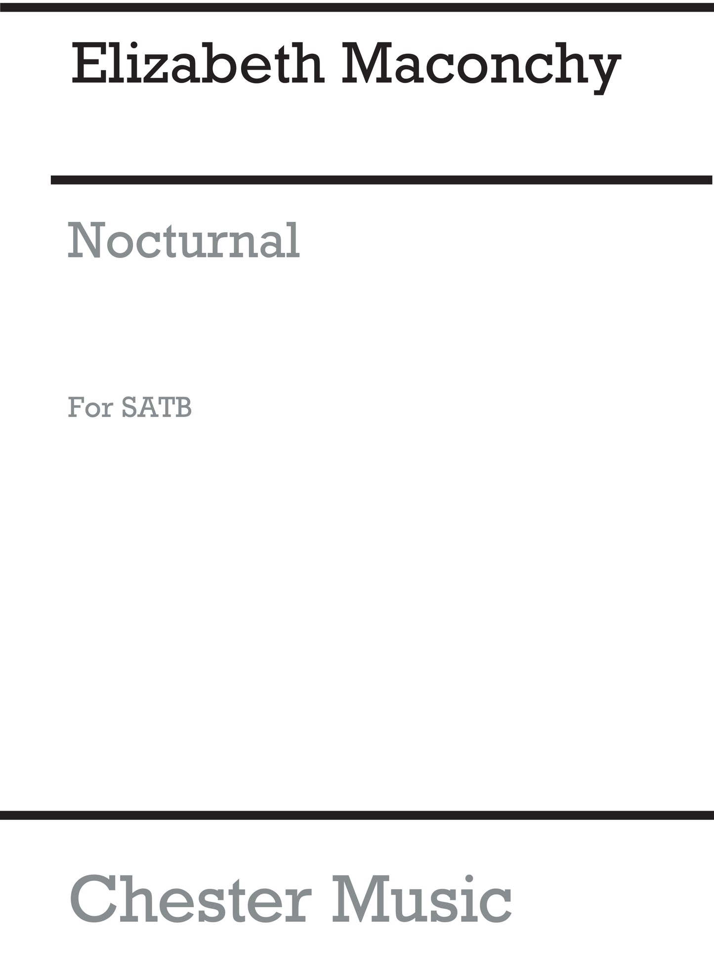 Nocturnal for SATB Chorus de Elizabeth Maconchy, Partition chorale pour sATB