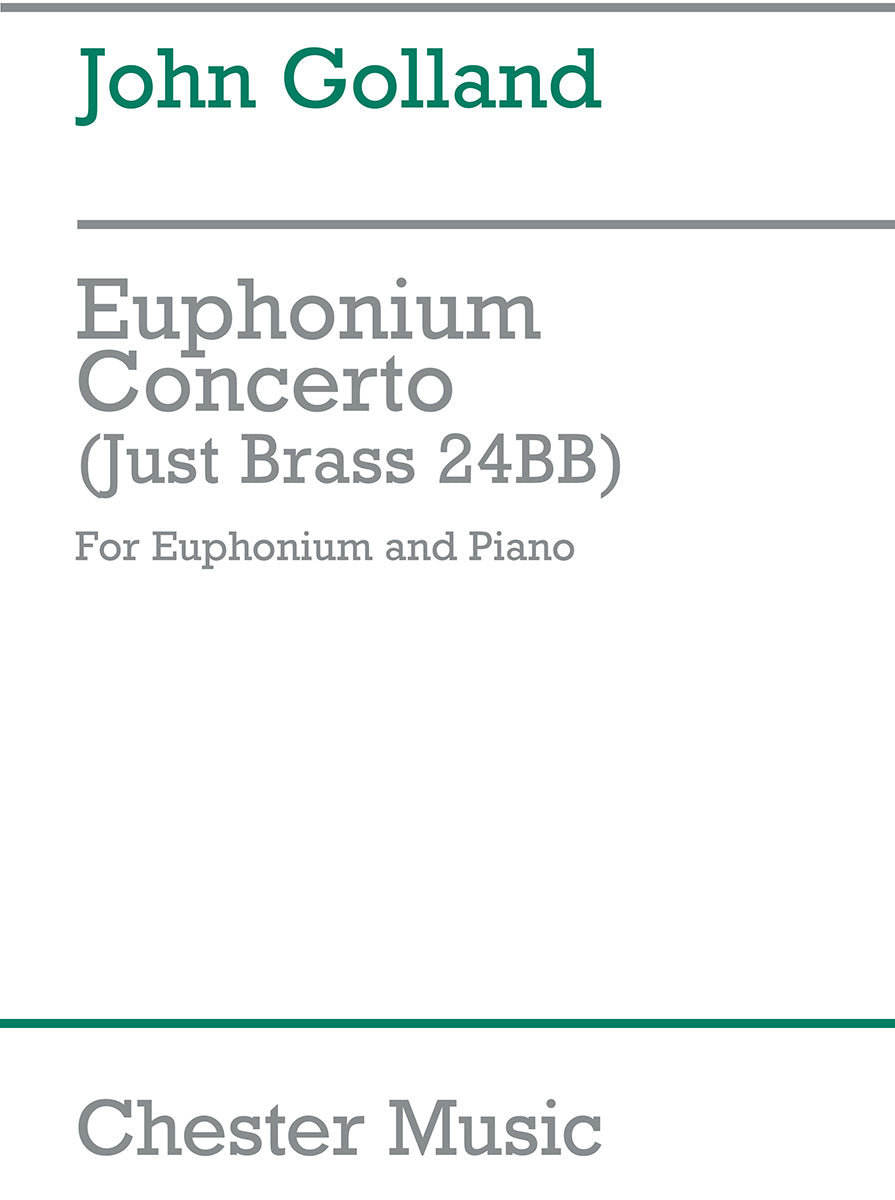Concert Euphonium de John Golland, Livre pour euphonium et Piano