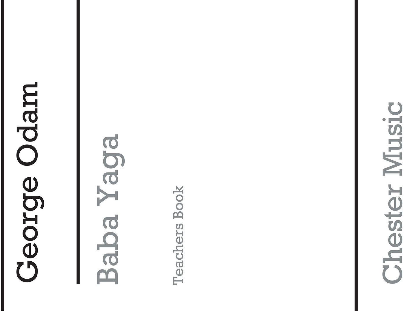 Baba Yaga Teacher's Book de George Odam, Livre pour percussion et Piano et Flûte à bec et Voix