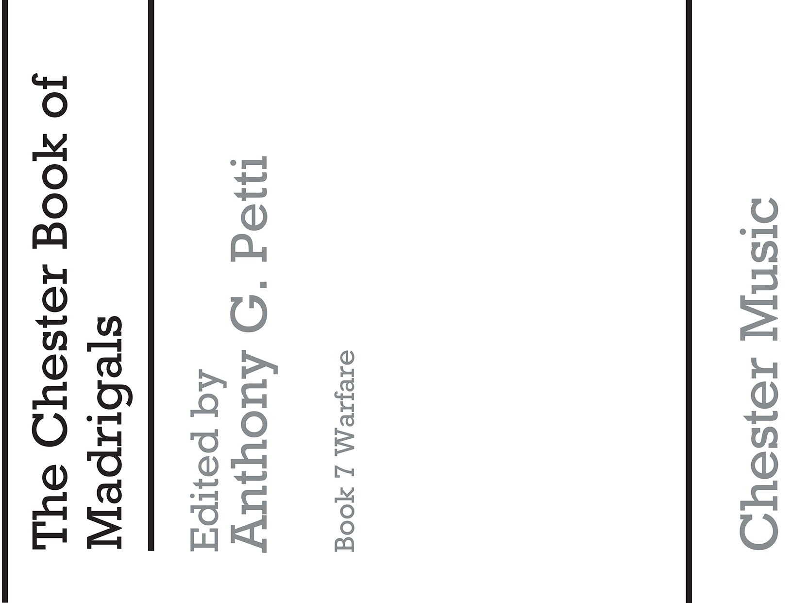 The Chester Books Of Madrigals 7, Livre pour sATB et Piano