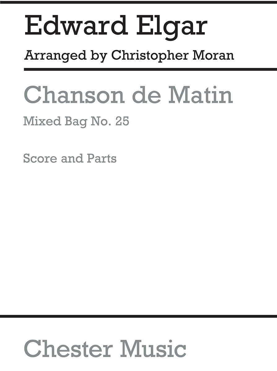 Chanson De Matin de Edward Elgar, Partition + parties pour woodwind Ensemble