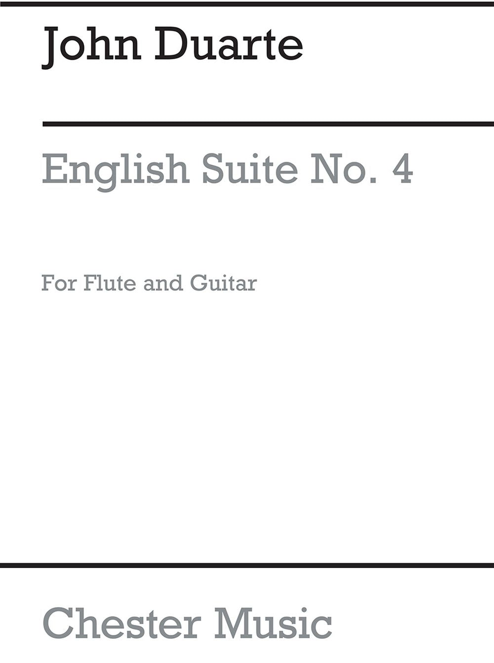 English Suite 4 de John W. Duarte, Livre pour flûte et Guitare