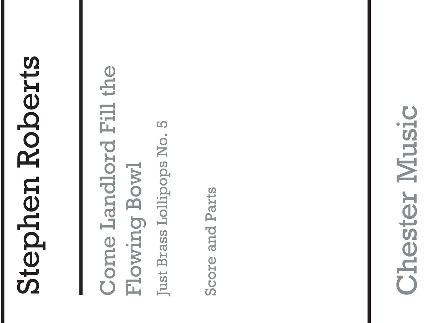 Come Landlord Fill The Flowing Bowl de Riperton, Partition + parties pour ensemble de cuivres