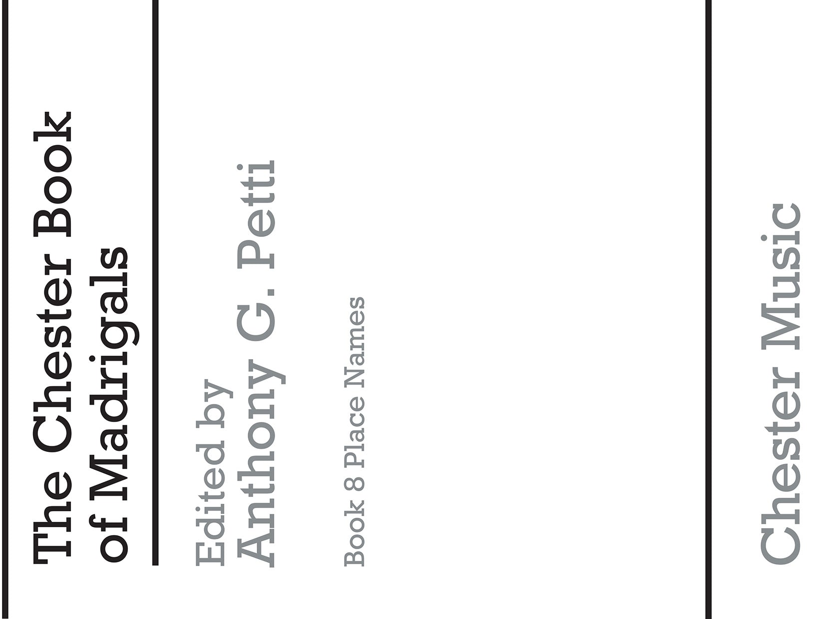 The Chester Books Of Madrigals 8, Livre pour sATB