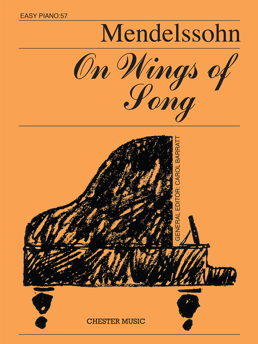 On Wings Of Song (Easy Piano No.57) de Felix Mendelssohn Bartholdy, Partition chorale pour piano facile