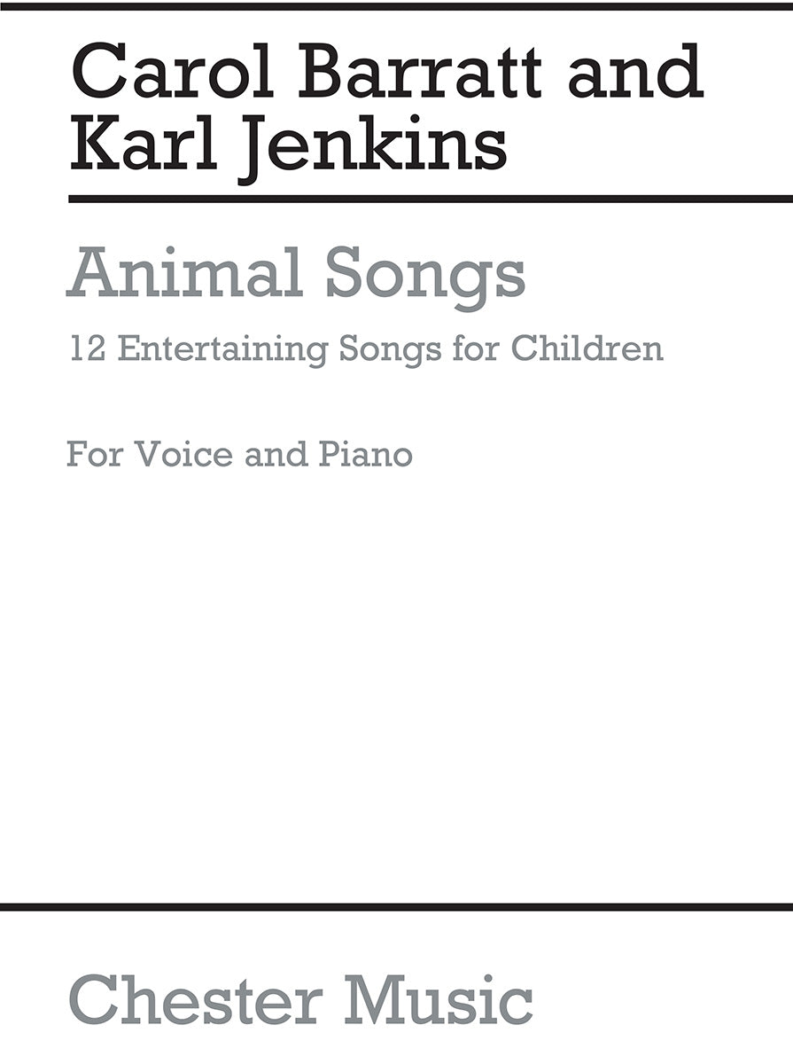Animal Songs de Karl Jenkins, Livre pour piano et Chant et Guitare